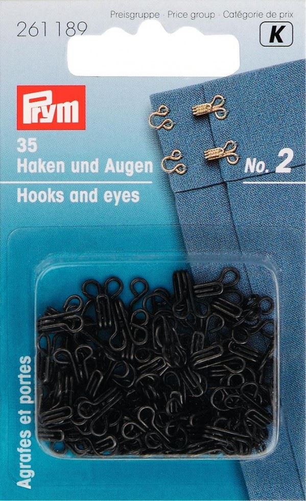 Prym Hook & Eye Fasteners Black