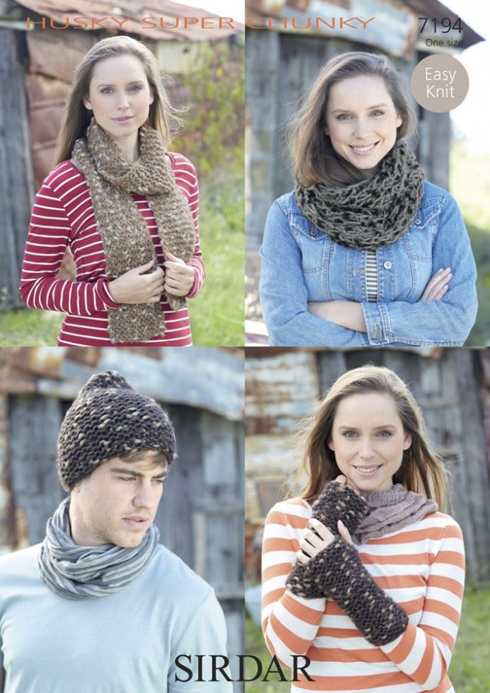 Sirdar Husky Knitting Pattern 7194
 