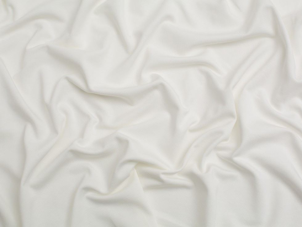 Minerva Core Range Ivory Bamboo Cotton Jersey Stretch Knit Fabric