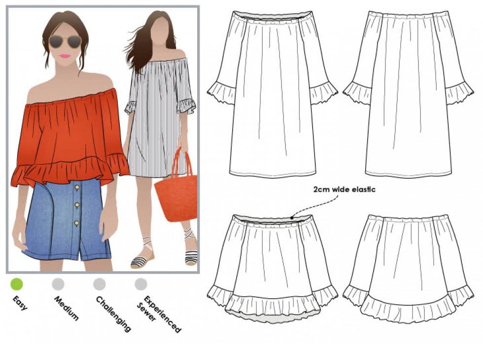Style Arc Sewing Pattern Ellie Mae Tunic Top