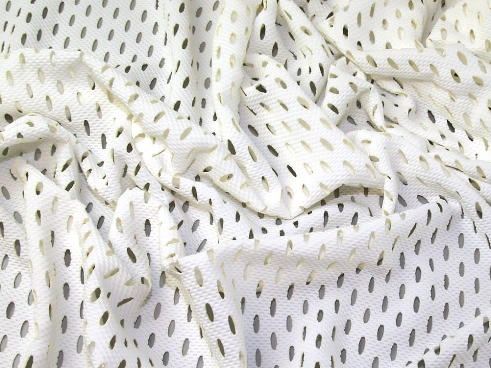 Ivory Deadstock Cut Out Scuba Stretch Knit Fabric