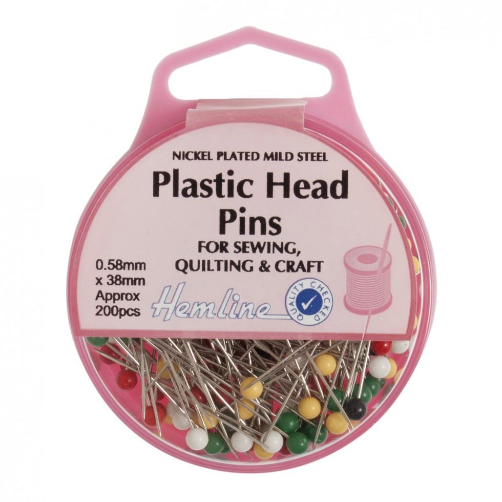 Hemline Plastic Head Pins