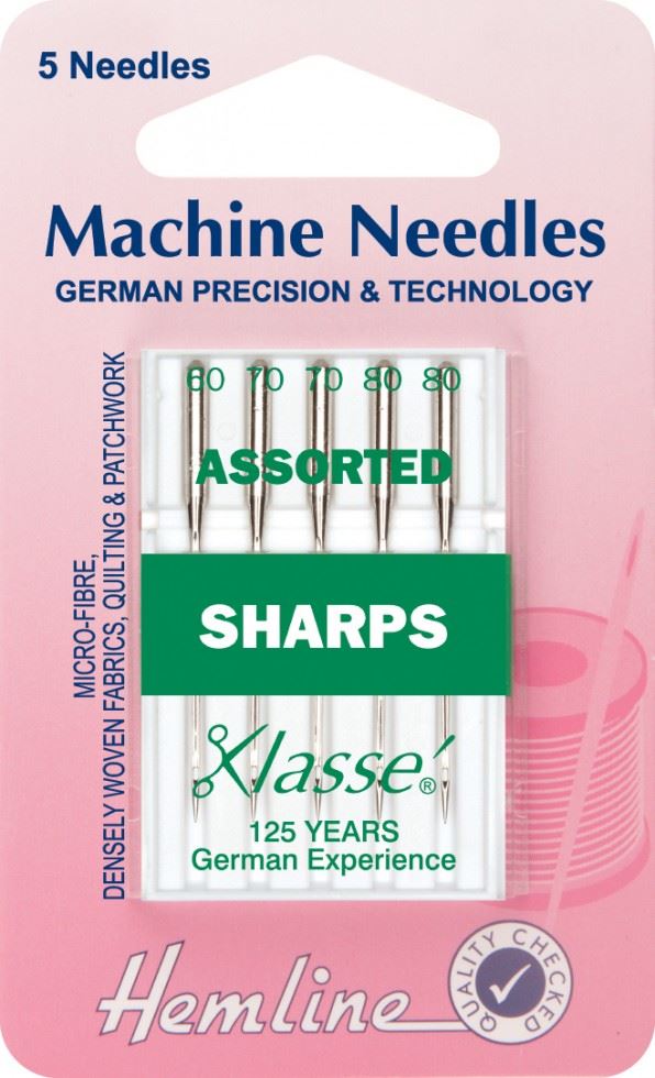Hemline Sharps Sewing Machine Needles
