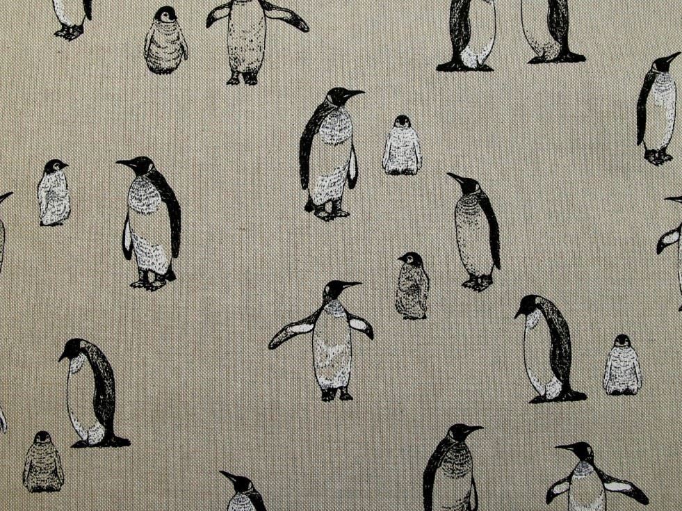 Deadstock Cotton Canvas Fabric Black on Beige
 