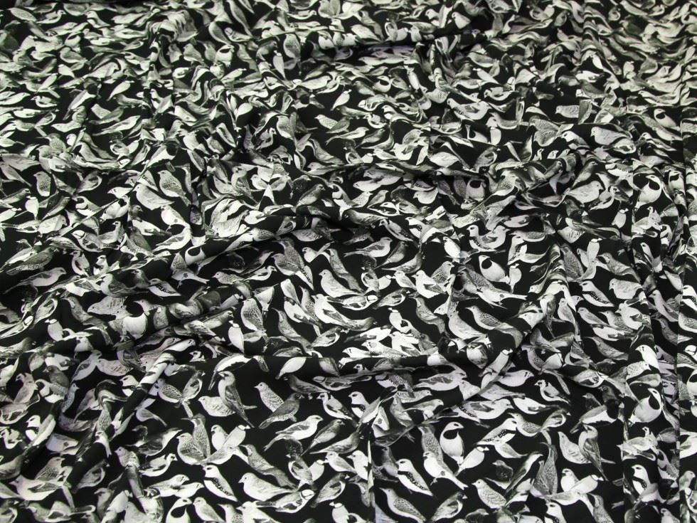 Lady Mcelroy Black Loretta Stretch Woven Viscose Fabric