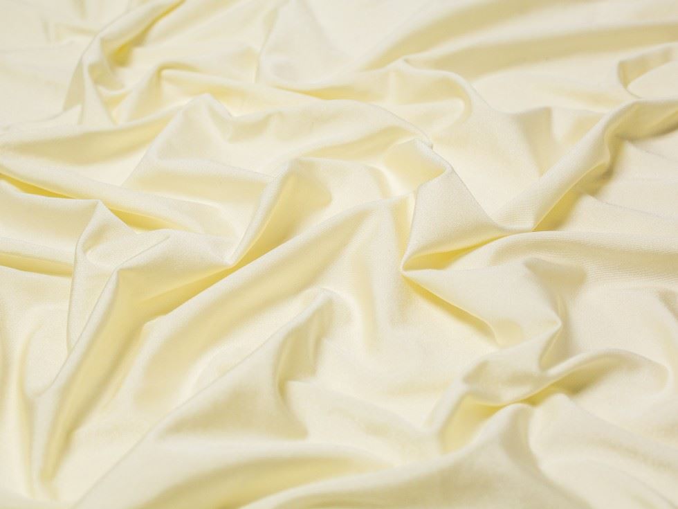 Minerva Core Range Ivory Glossy Activewear Lycra Four Way Stretch Knit Fabric