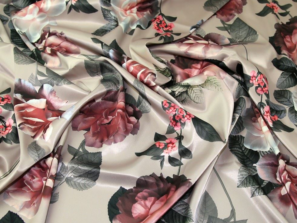John Kaldor Blush Santa Cruz Stretch Woven Satin Fabric