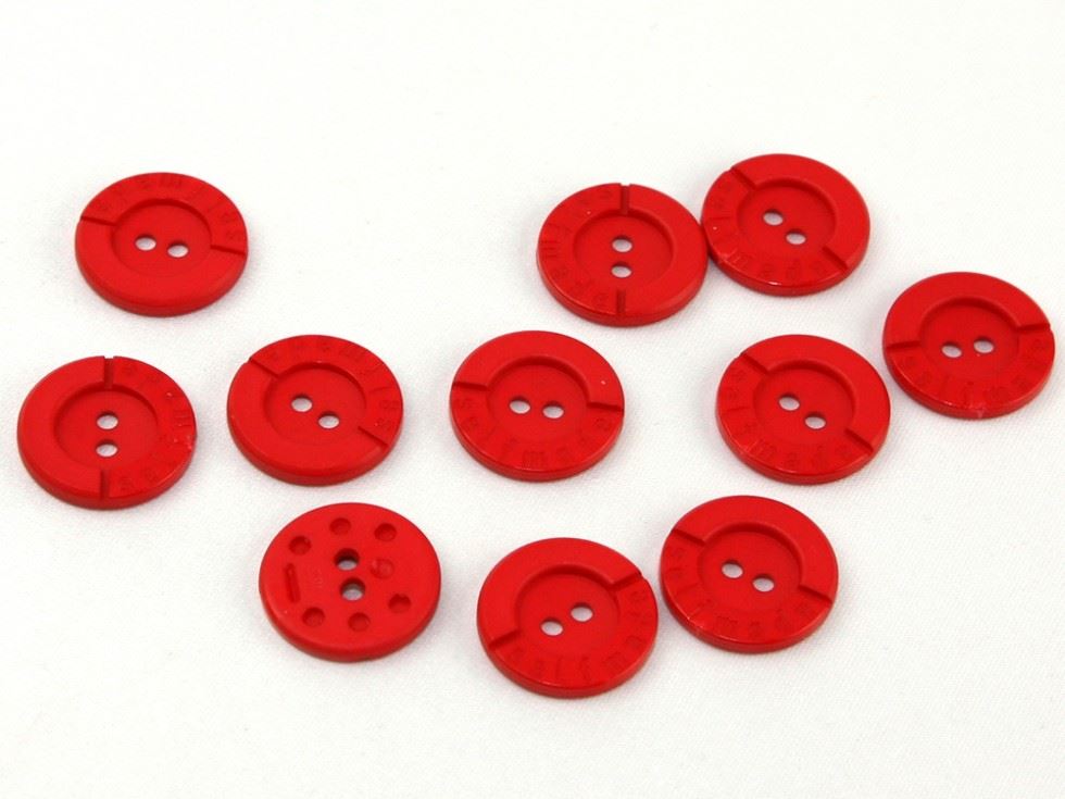 Dill Red Round Selfmade Buttons (Value Pack)