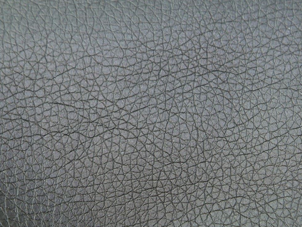 Stof France Heavy Soft Faux Leather Fabric Metallic Grey