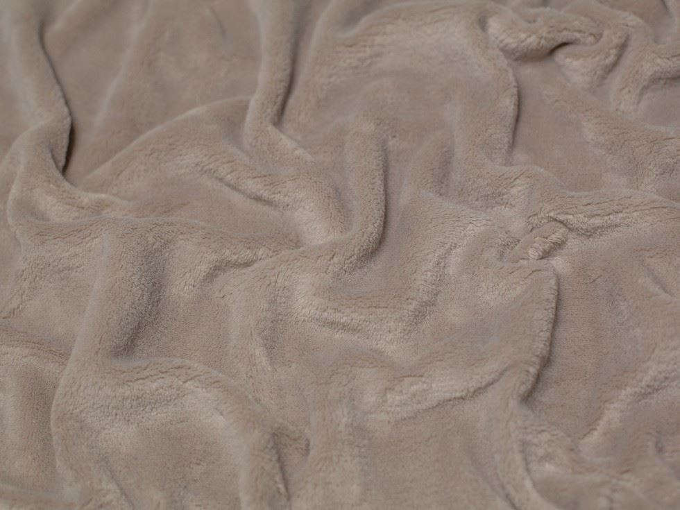 Minerva Core Range Super Soft Plush Cuddle Fleece Fabric Stone