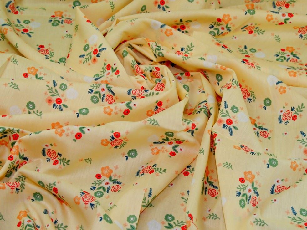 Cream Deadstock 100% Cotton Poplin Fabric