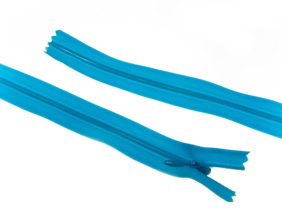 Light Turquoise Concealed Invisible Closed End Zips
