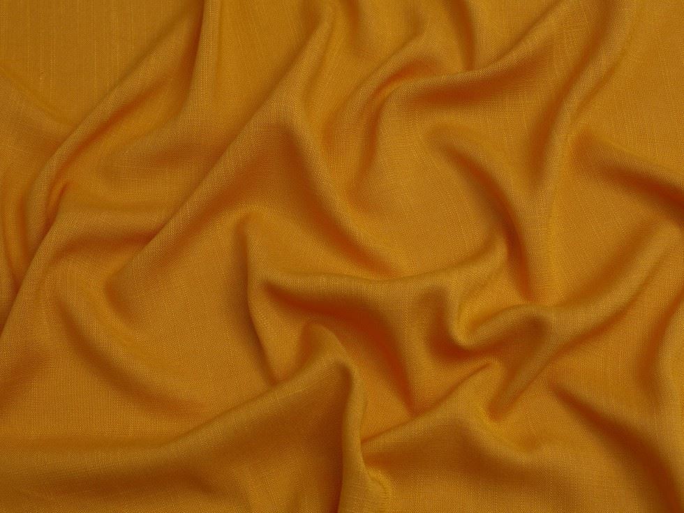 Minerva Core Range Stretch Woven Slub Linen Look Viscose Fabric Mustard
 