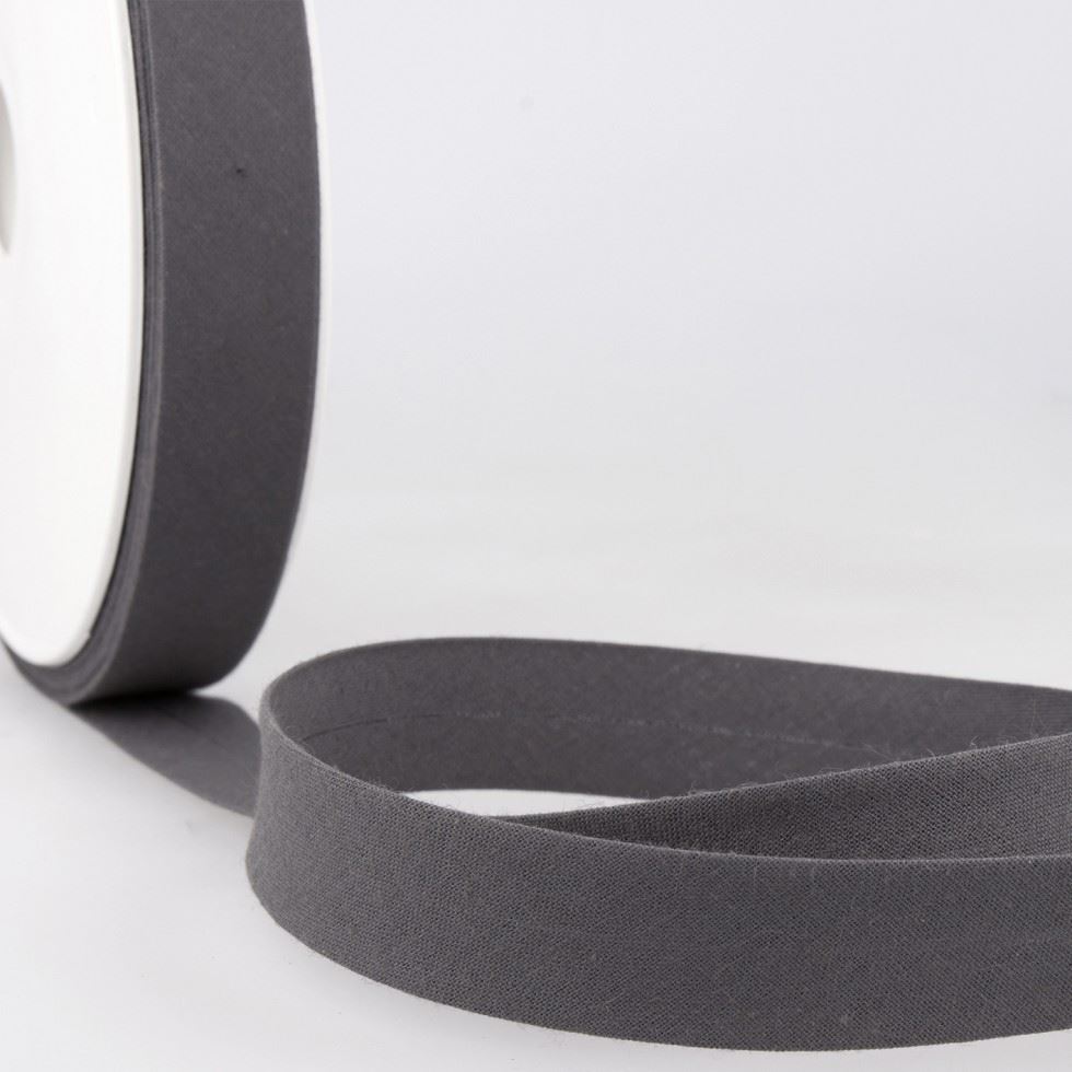 Stephanoise Polycotton Bias Binding Tape Elephant Grey