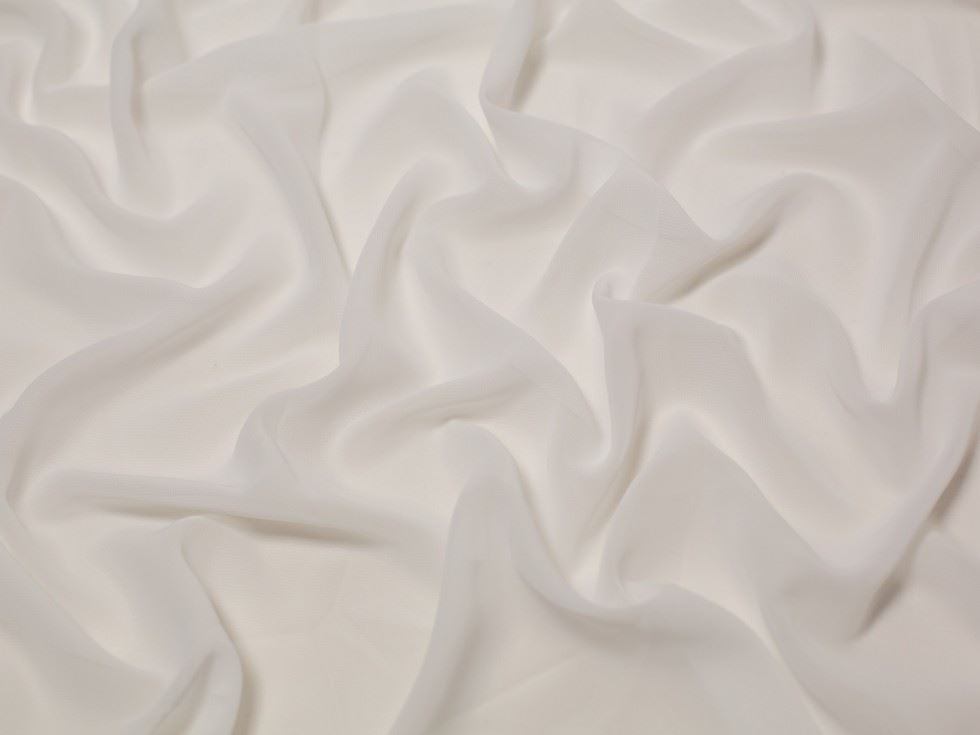 Minerva Core Range Ivory Sheer Chiffon Fabric