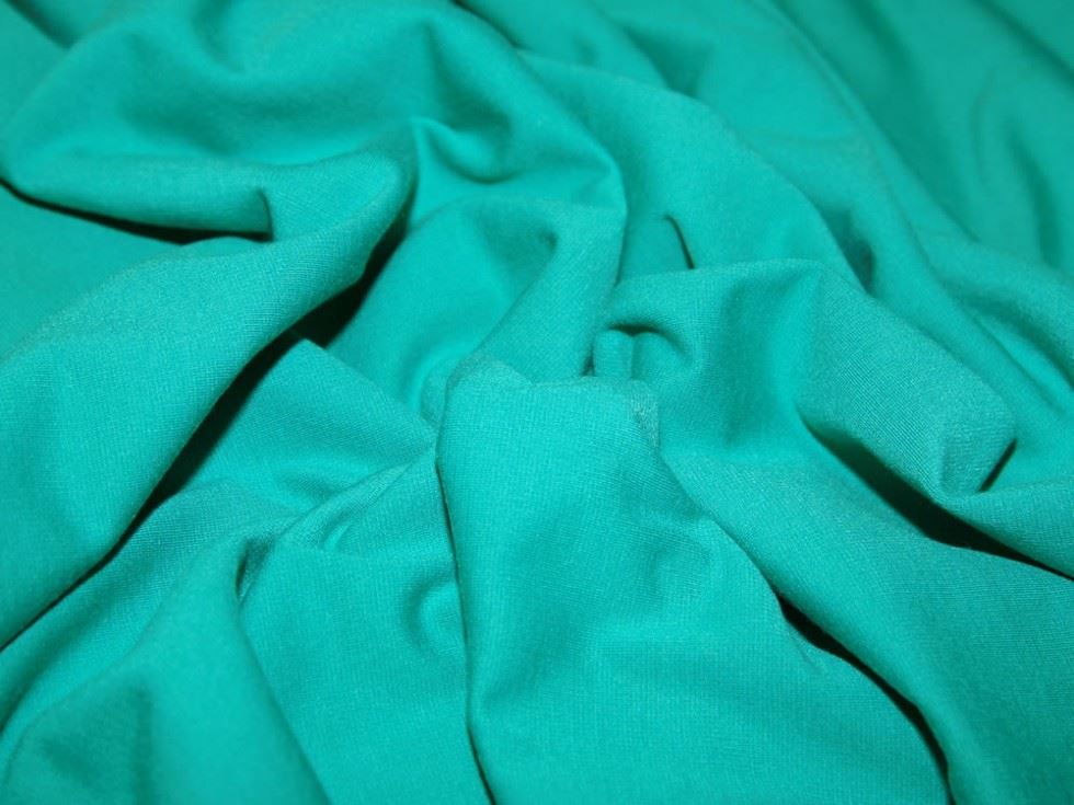 Deadstock Soft Ponte Roma Double Stretch Knit Fabric Emerald
 