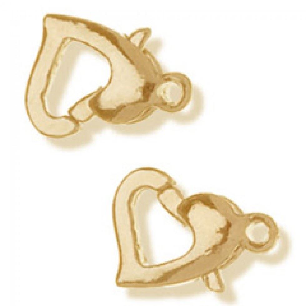 Trimits Gold Heart Clasp Findings (Value Pack Of 5)