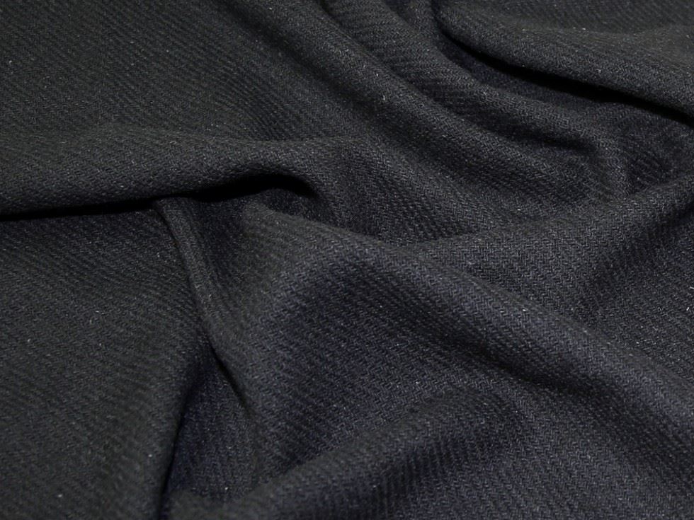 Lady Mcelroy Black Wool Blend Coating Fabric