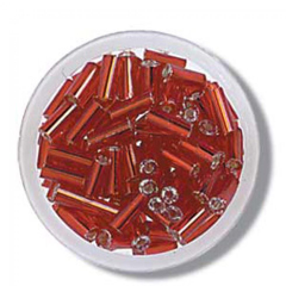 Trimits Red Glass Bugle Beads (Value Pack Of 5)