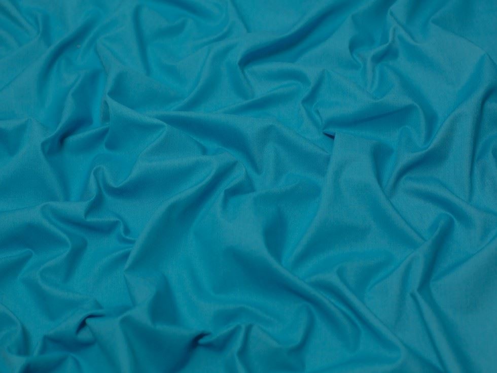 Minerva Core Range Kingfisher Poly Cotton Poplin Fabric