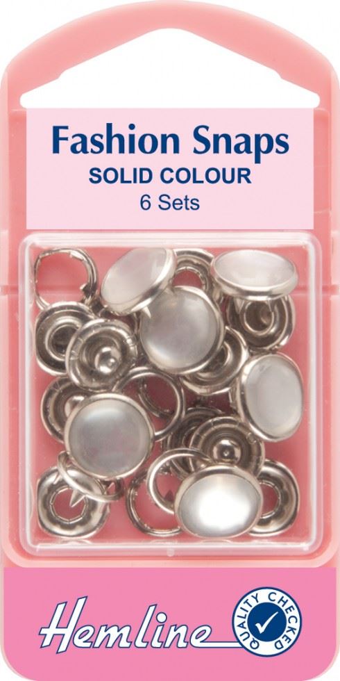 Hemline Pearl Snaps Press Fasteners Refill