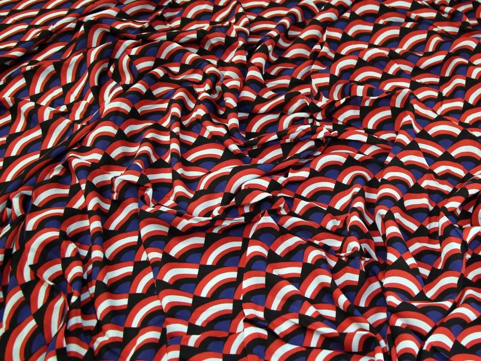 Lady Mcelroy Red Viscose Challis Fabric