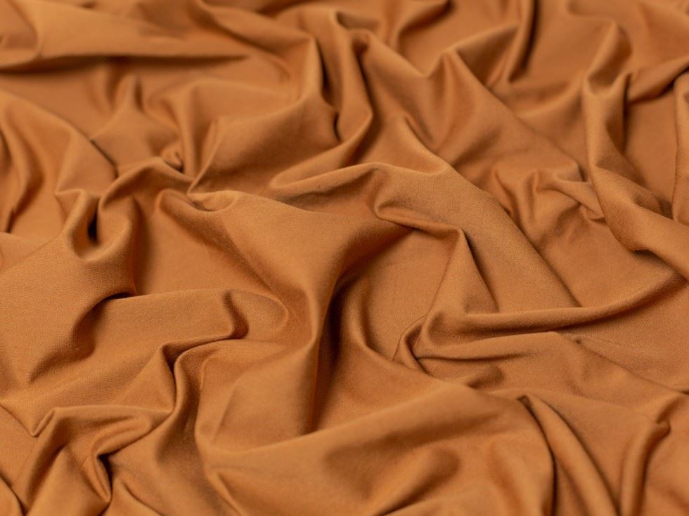 Minerva Core Range Ginger Cotton Lycra Jersey Stretch Knit Fabric