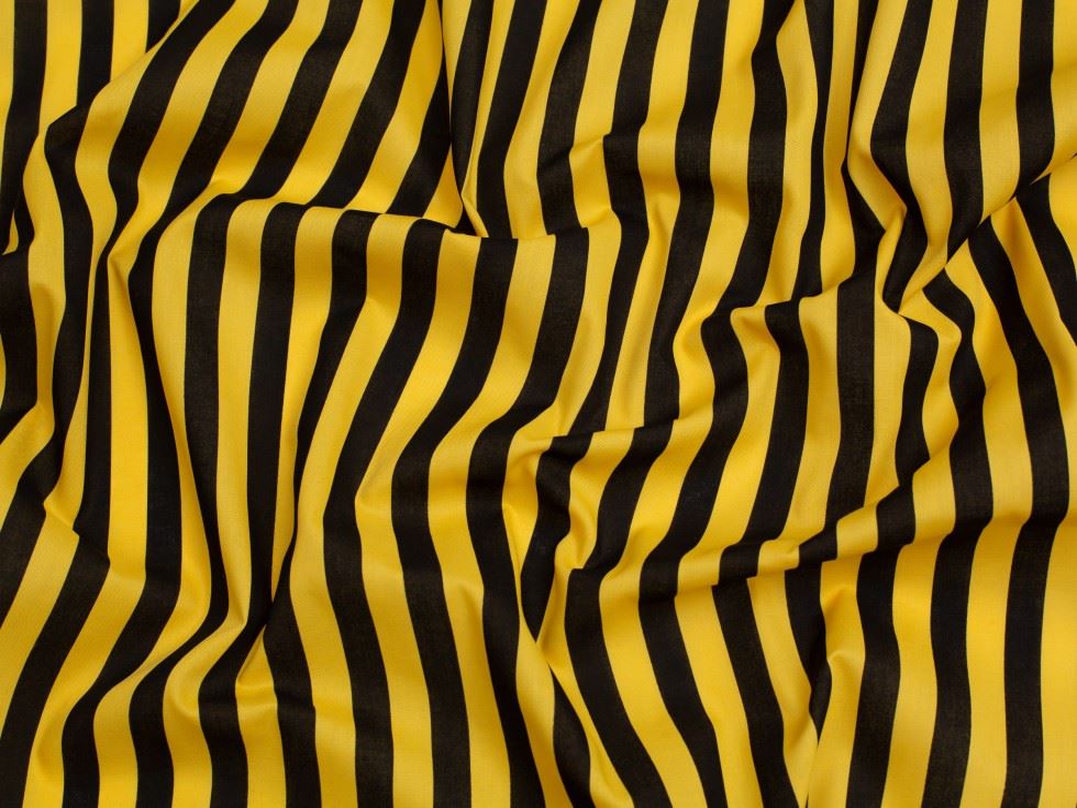 Minerva Core Range Printed Polycotton Fabric Yellow & Black
 
