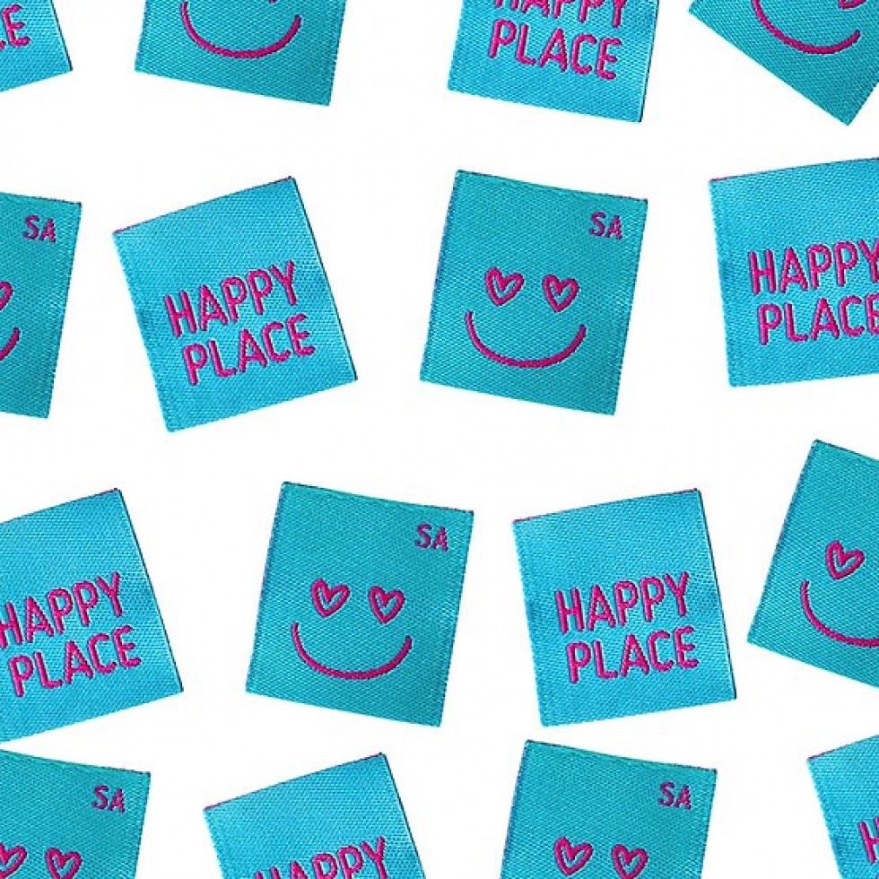 Sew Anonymous Happy Place Woven Labels
 