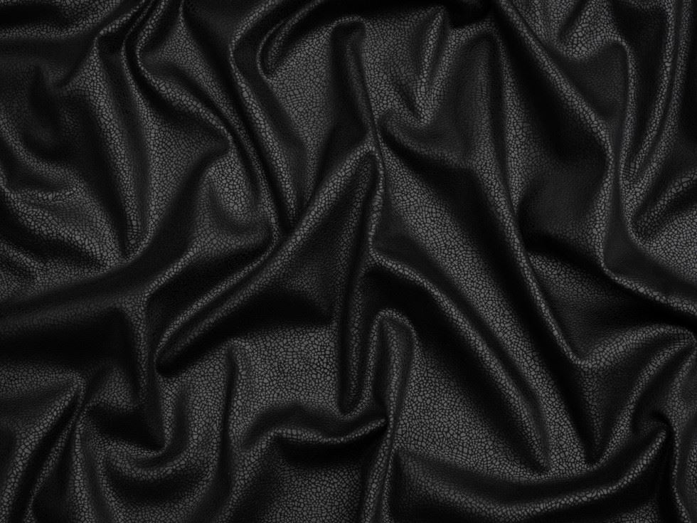 Minerva Core Range Foiled Heavy Suede Stretch Knit Fabric Black