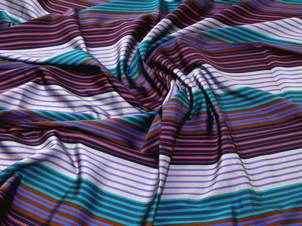Multicoloured Deadstock Cotton Shirting Fabric