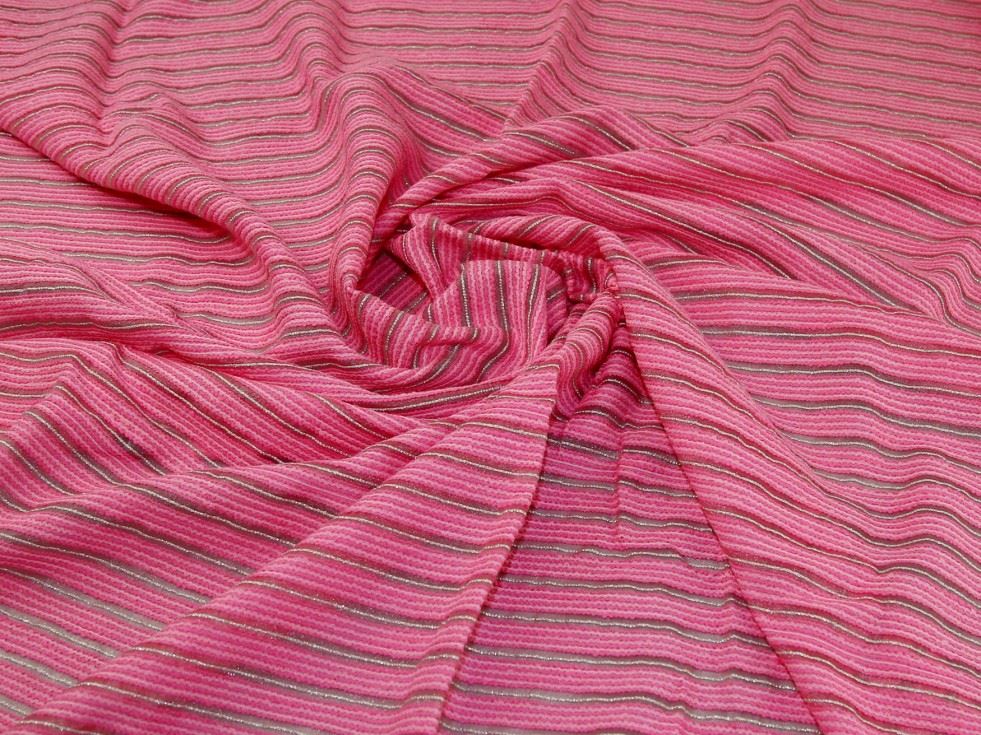 Pink Deadstock Embroidered Organza Fabric
