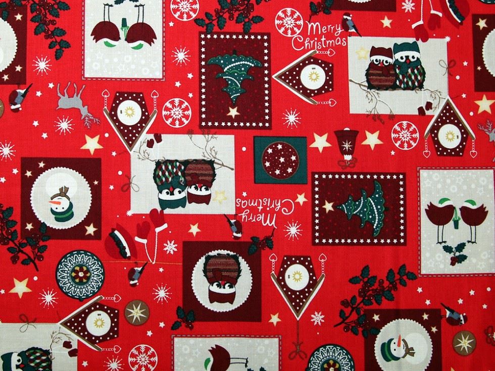 Red Deadstock 100% Cotton Poplin Fabric