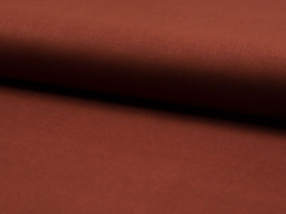 Deadstock Suede Scuba Stretch Knit Fabric Rust
 