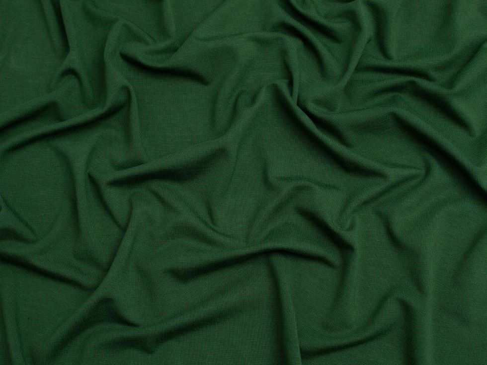 Minerva Core Range Bamboo Cotton Jersey Stretch Knit Fabric Bottle Green
 