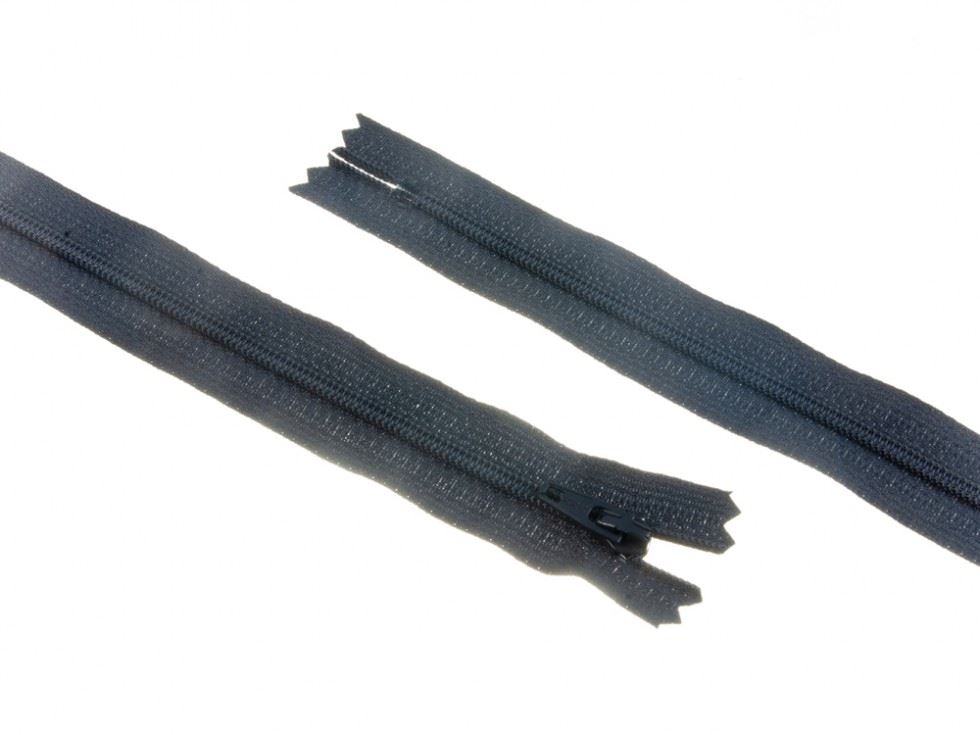 YKK Nylon Closed End Dress Zips Dark Grey