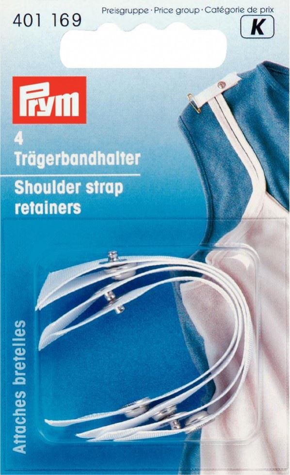 Minerva Shoulder Strap Retainers White Prym 401169