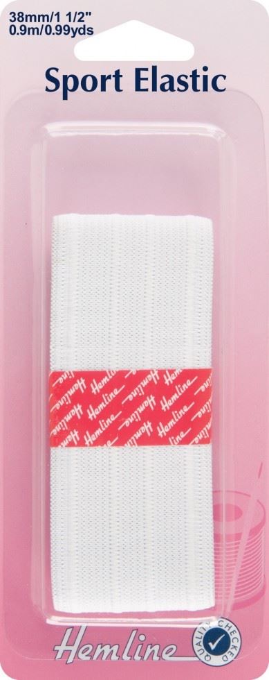 Hemline White Sport Elastic