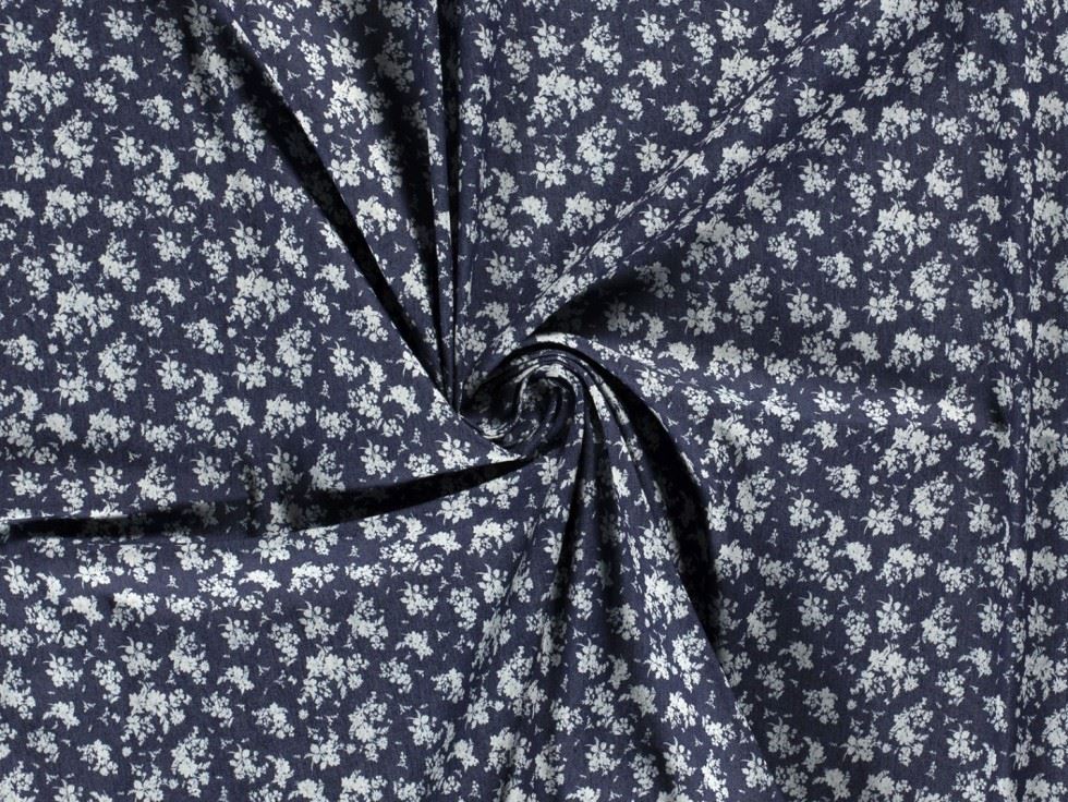 Stretch Woven Denim Fabric Navy
 