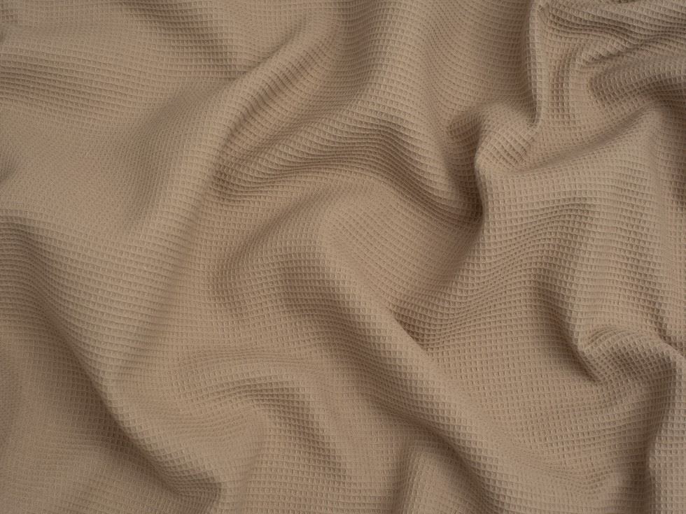Minerva Core Range Fawn Mini Cotton Waffle Fabric