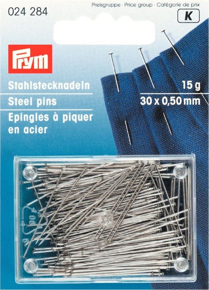Prym Silver Hardened Tempered Steel Pins