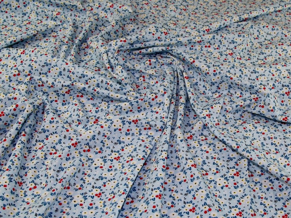 Rose and Hubble 100% Cotton Poplin Fabric Sky
 