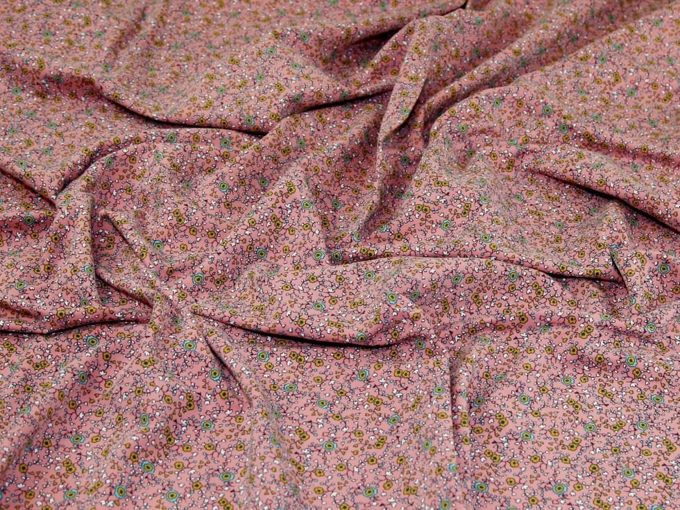 Pink Deadstock Fleece Back Sweatshirt Stretch Knit Fabric