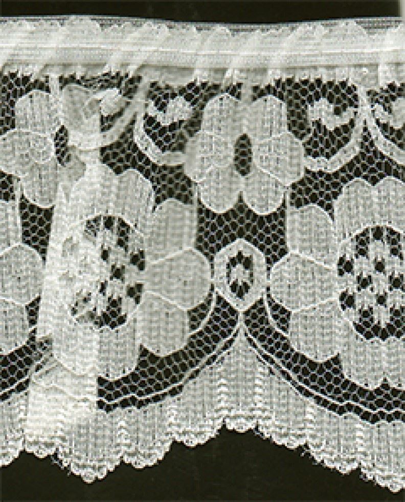 Essential Trimmings Ivory Frilled Nylon Lace Trim