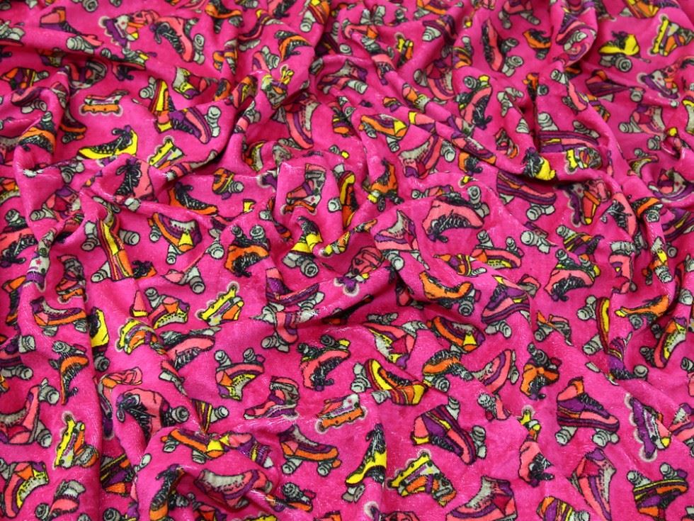 Pink Deadstock Velour Stretch Knit Fabric