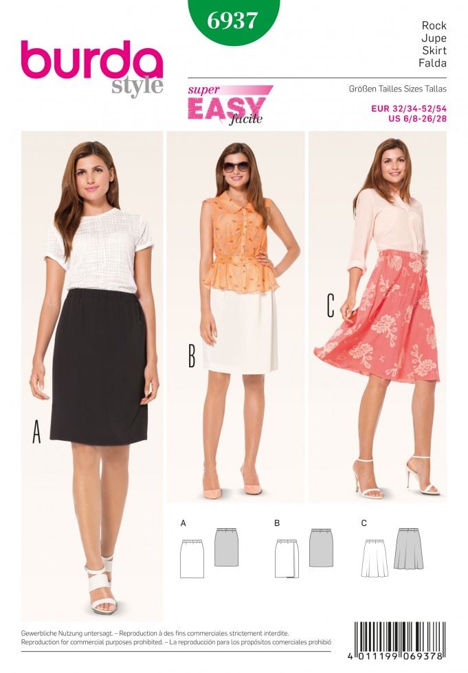 Burda Paper Sewing Pattern 6937
 