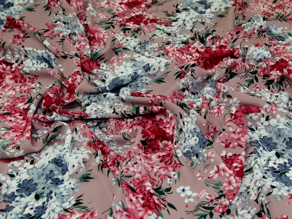 Pink Deadstock Polyester Georgette Fabric