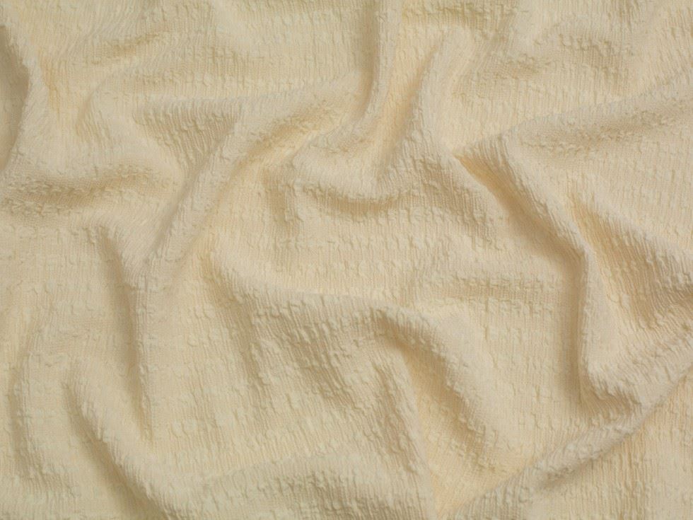 Minerva Core Range Cream Popcorn Textured Stretch Knit Fabric