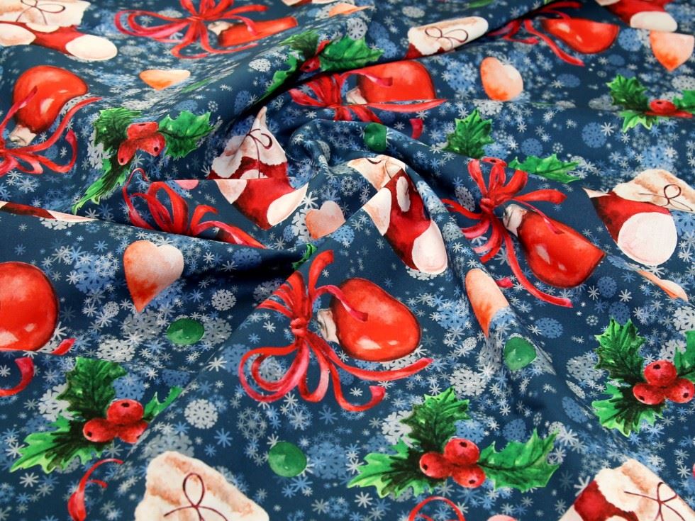 Blue Deadstock 100% Cotton Fabric