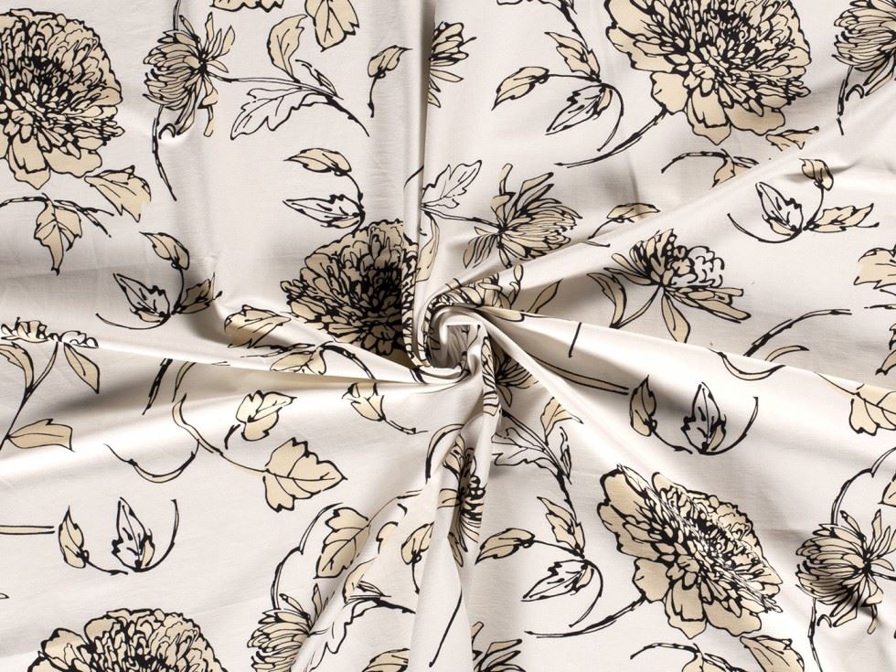Stretch Woven Viscose Bengaline Fabric White